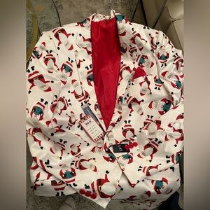 NWT Suslo Couture Slim Fit Blazer- White Santa